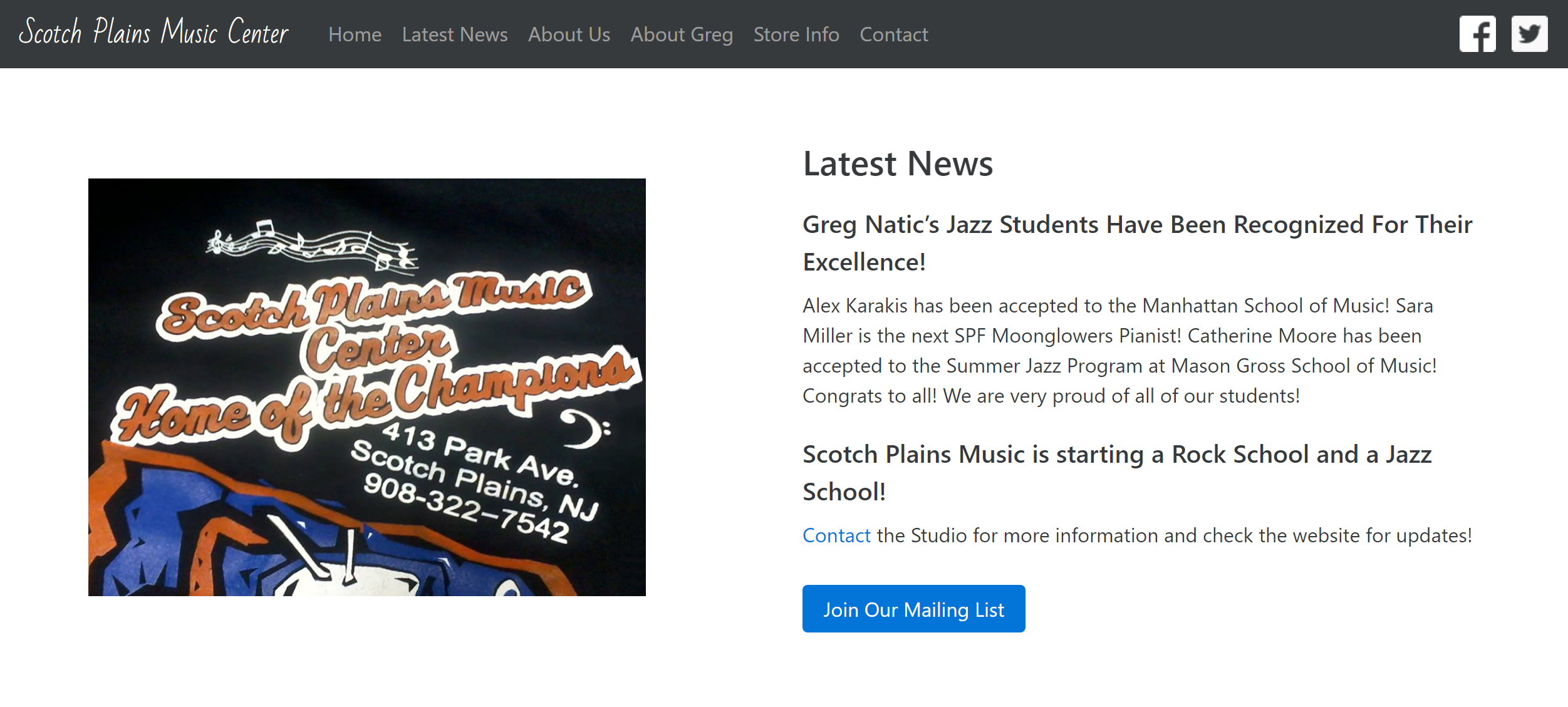 SP Music Website